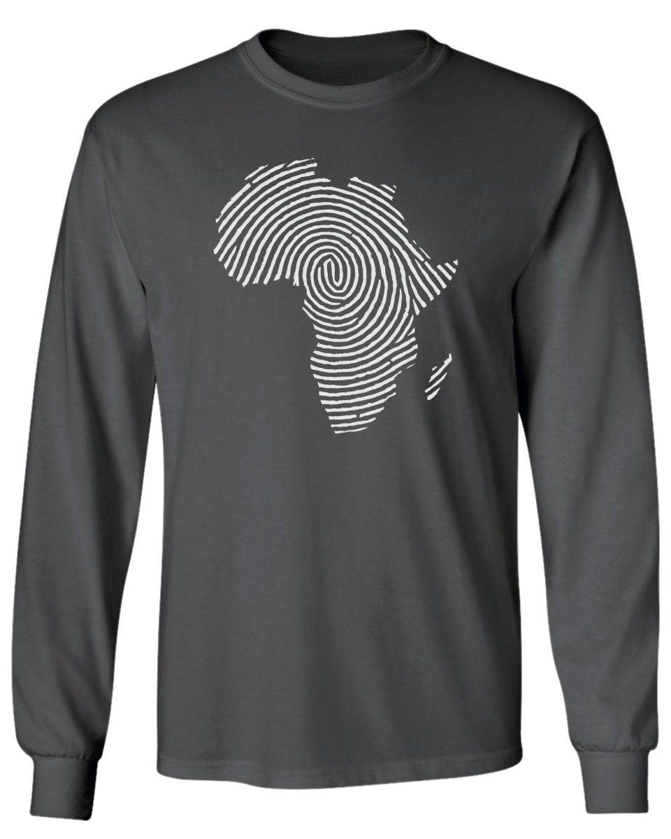 Africa Fingerprint BW Long Sleeve - Zion Threadz