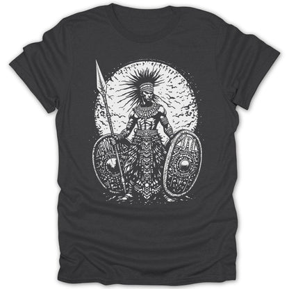 African Warrior With Shields Tee - Zion Threadz
