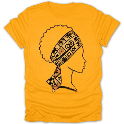 African Woman Silhouette Headwrap Tee - Zion Threadz