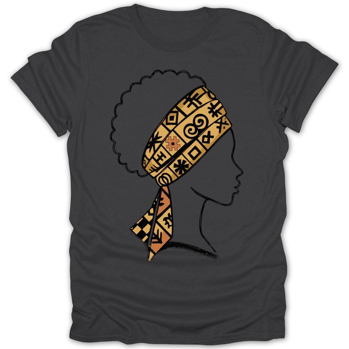 African Woman Silhouette Headwrap Tee - Zion Threadz
