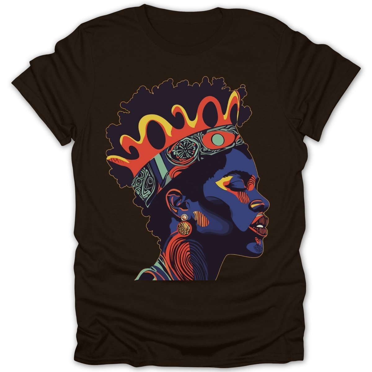 Afro Queen Crown Tee - Zion Threadz