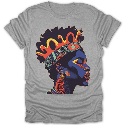 Afro Queen Crown Tee - Zion Threadz