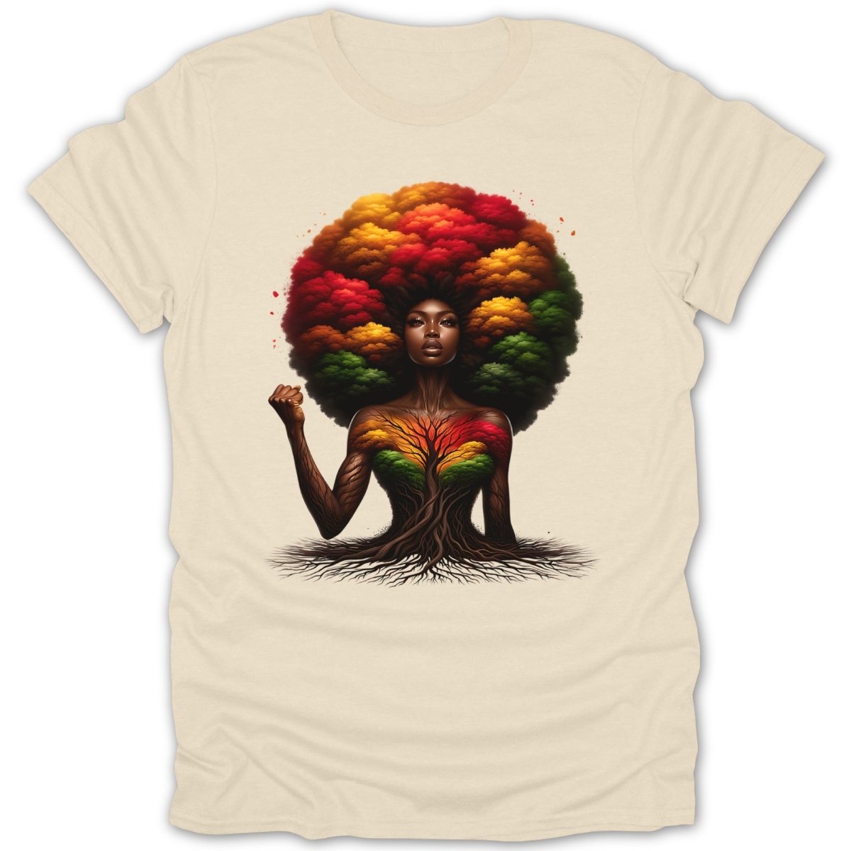 Afro Tree Woman Tee - Zion Threadz