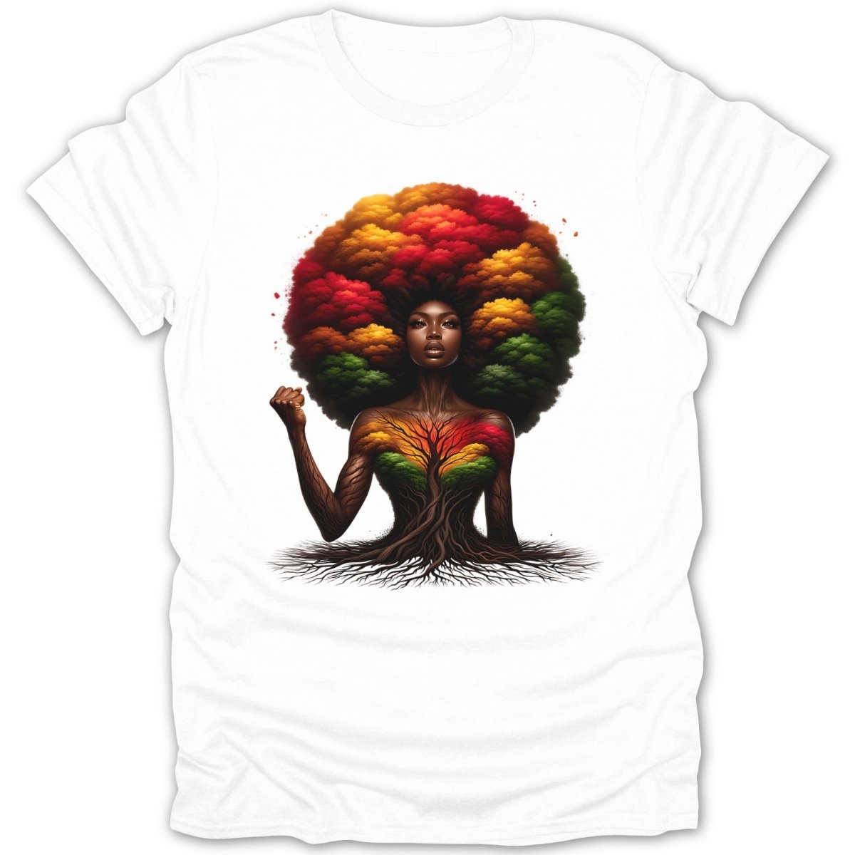 Afro Tree Woman Tee - Zion Threadz