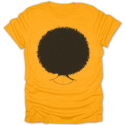 Artistic Afro Girl Back Portrait Tee - Zion Threadz