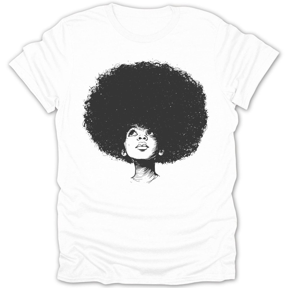 Artistic Afro Girl Portrait Tee - Zion Threadz