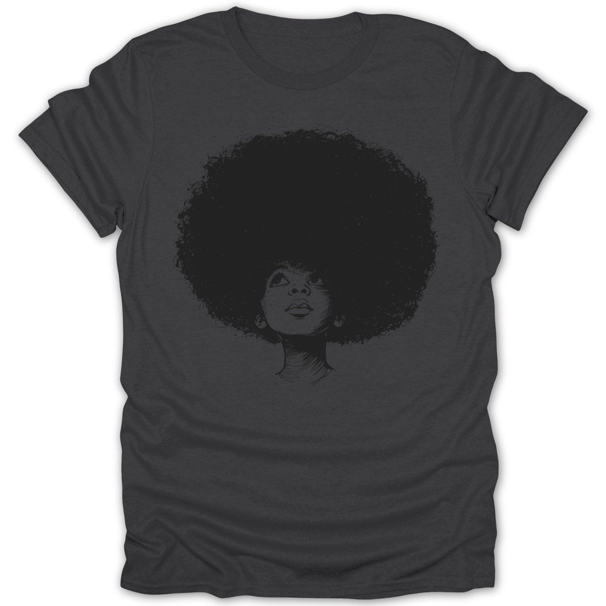 Artistic Afro Girl Portrait Tee - Zion Threadz
