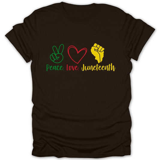 Peace Love Juneteenth Tee - Zion Threadz
