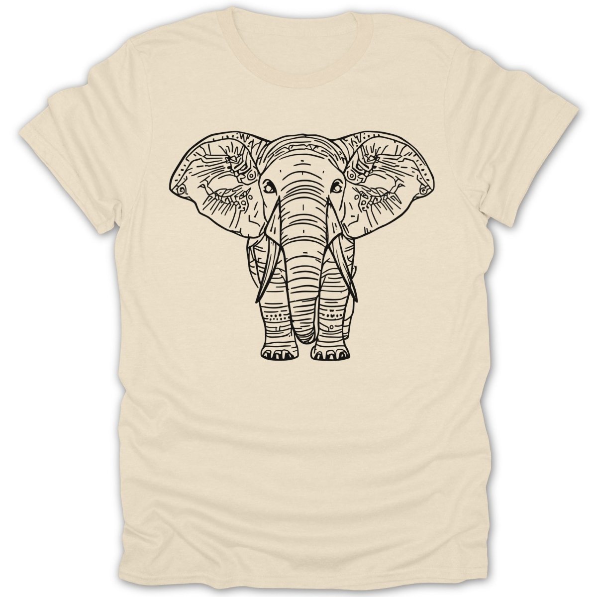 Elegant Elephant Line Art Tee - Zion Threadz