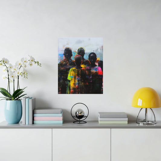 Vibrant Abstract Family Portrait Wall Art product type