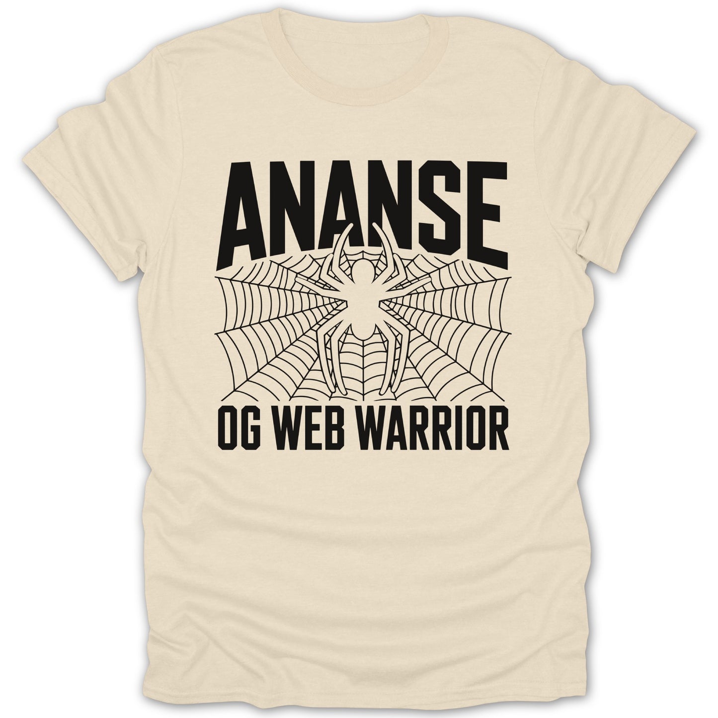 Ananse OG Web Warrior Spider Themed Graphic Shirt