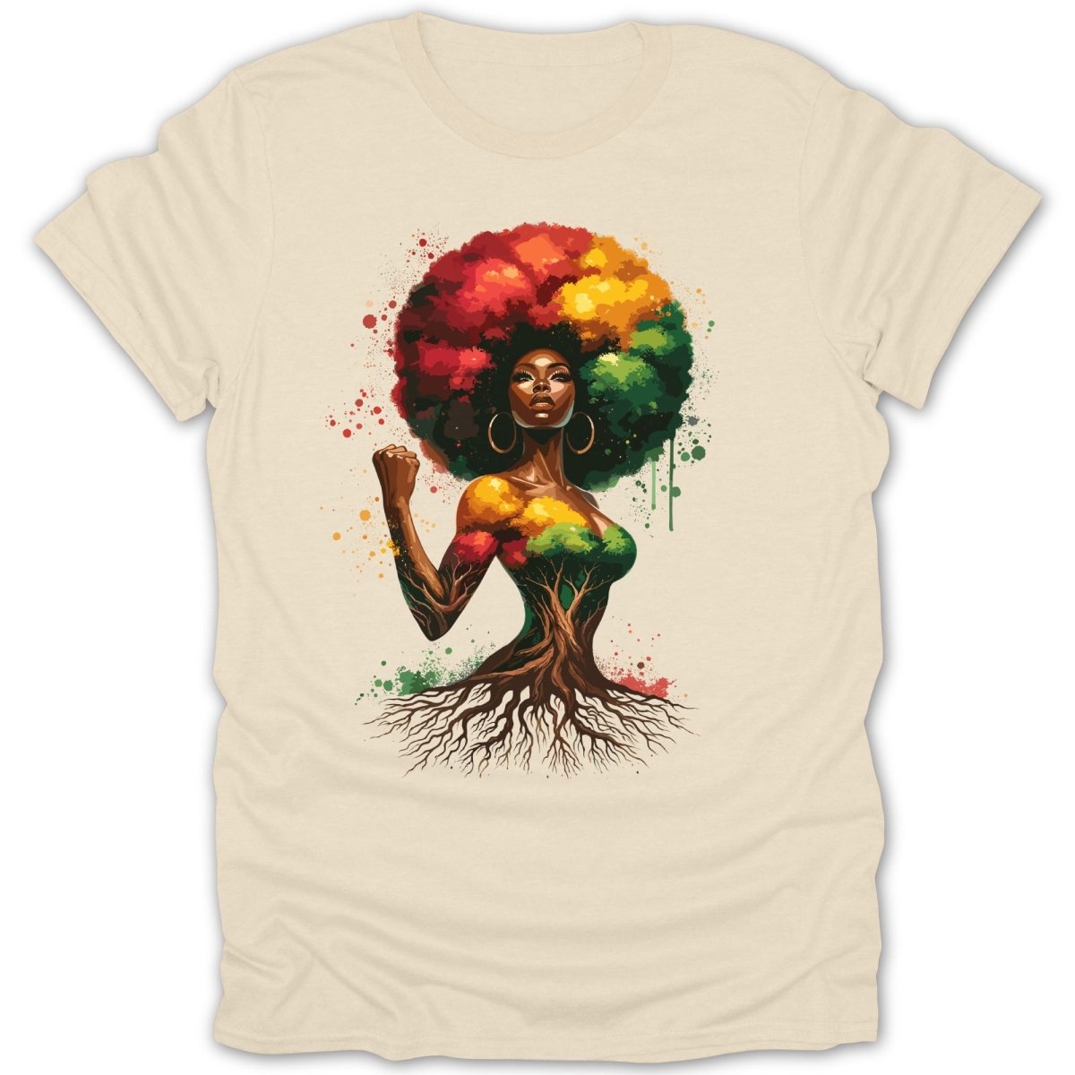 Afro Tree Woman 2 Tee - Zion Threadz
