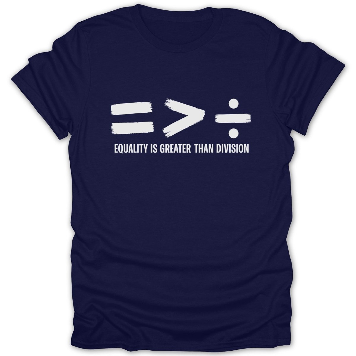 Equality Greater Than Division BW Tee - Zion Threadz