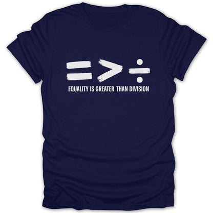 Equality Greater Than Division BW Tee - Zion Threadz