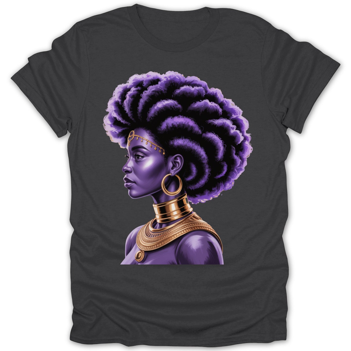 Vibrant Artistic Portrait of a Woman on T-shirt