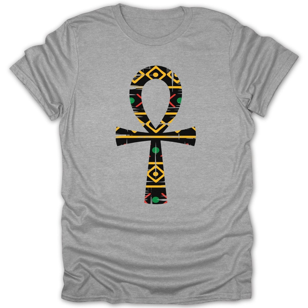 Ankh Symbol African Pattern Tee - Zion Threadz