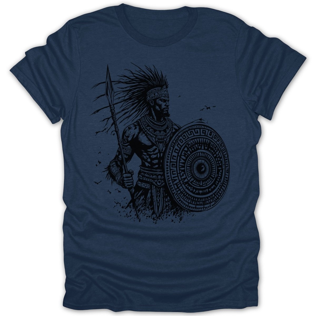 African Spear and Shield Pose Tee - Zion Threadz