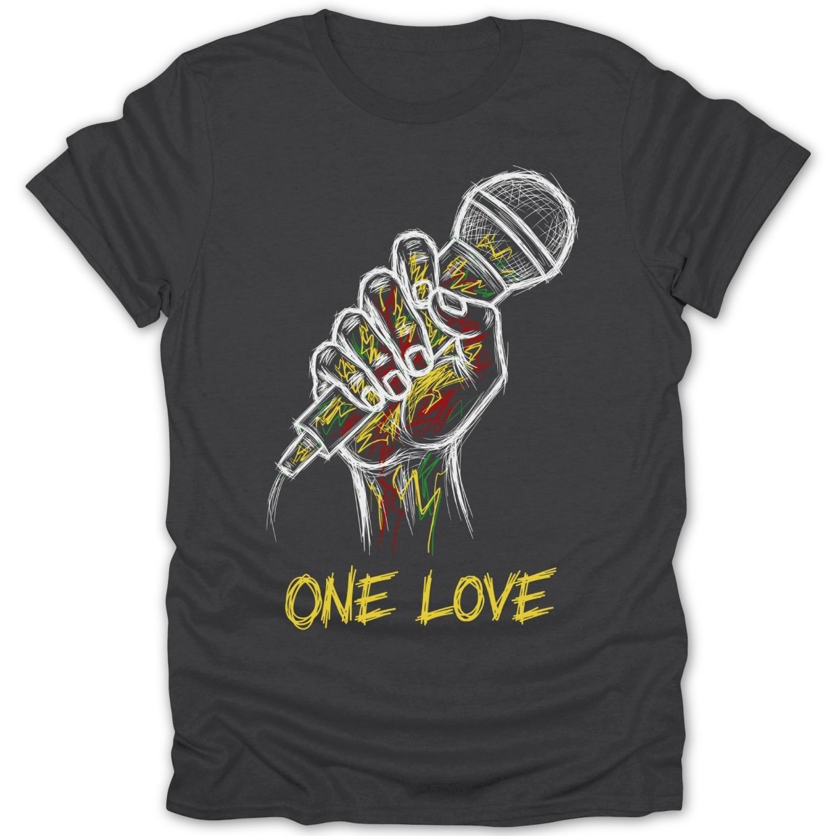 One Love Mic Sketch Tee - Zion Threadz