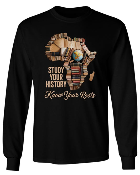 Africa Book Map Long Sleeve Tee - Zion Threadz