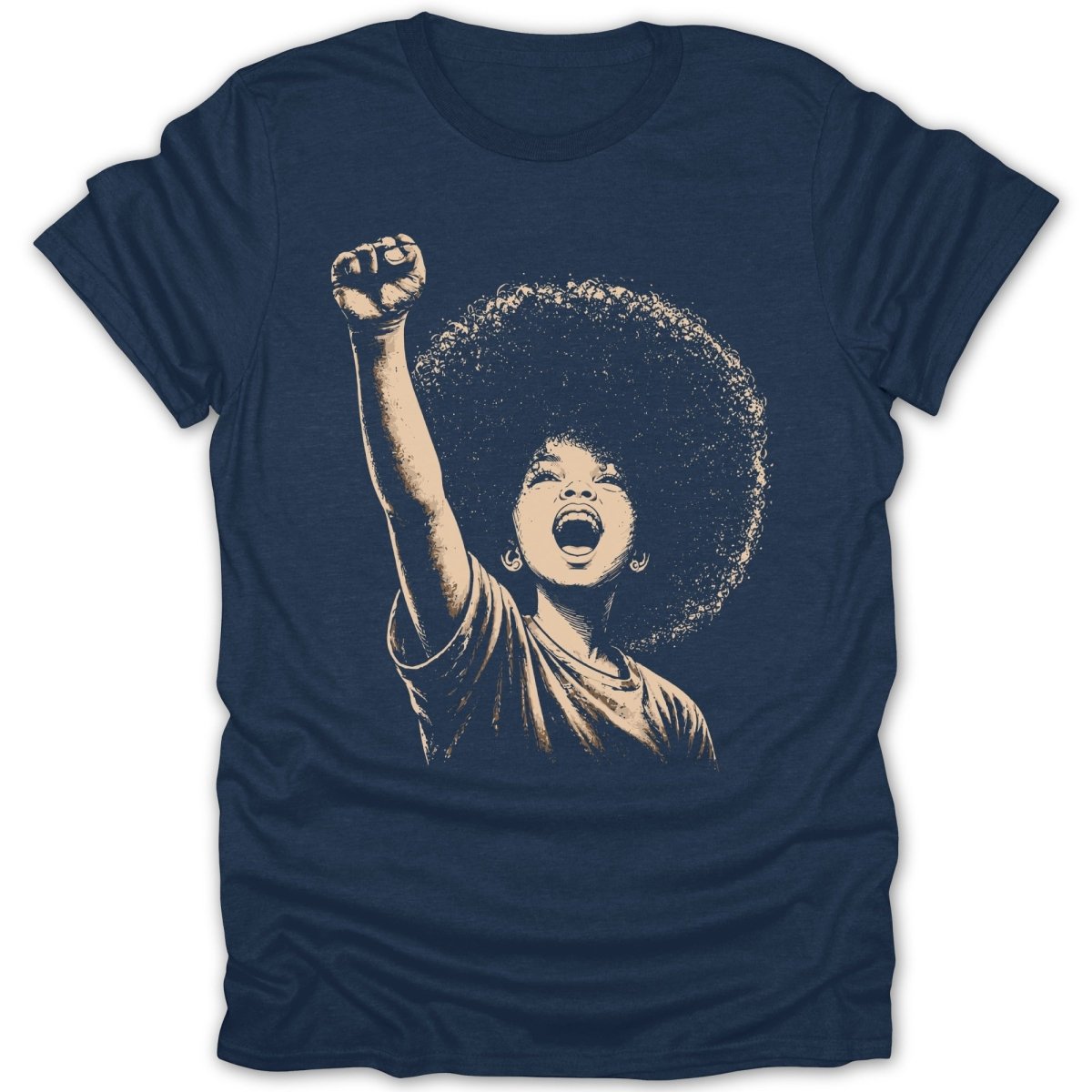 Afro Girl Fist W Tee - Zion Threadz