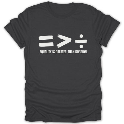 Equality Greater Than Division BW Tee - Zion Threadz