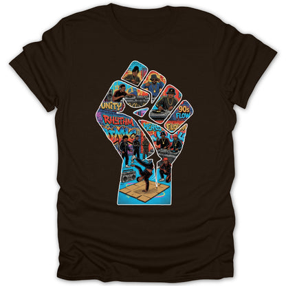 Unity Rhythm 90s Flow Graphic Design T-shirt