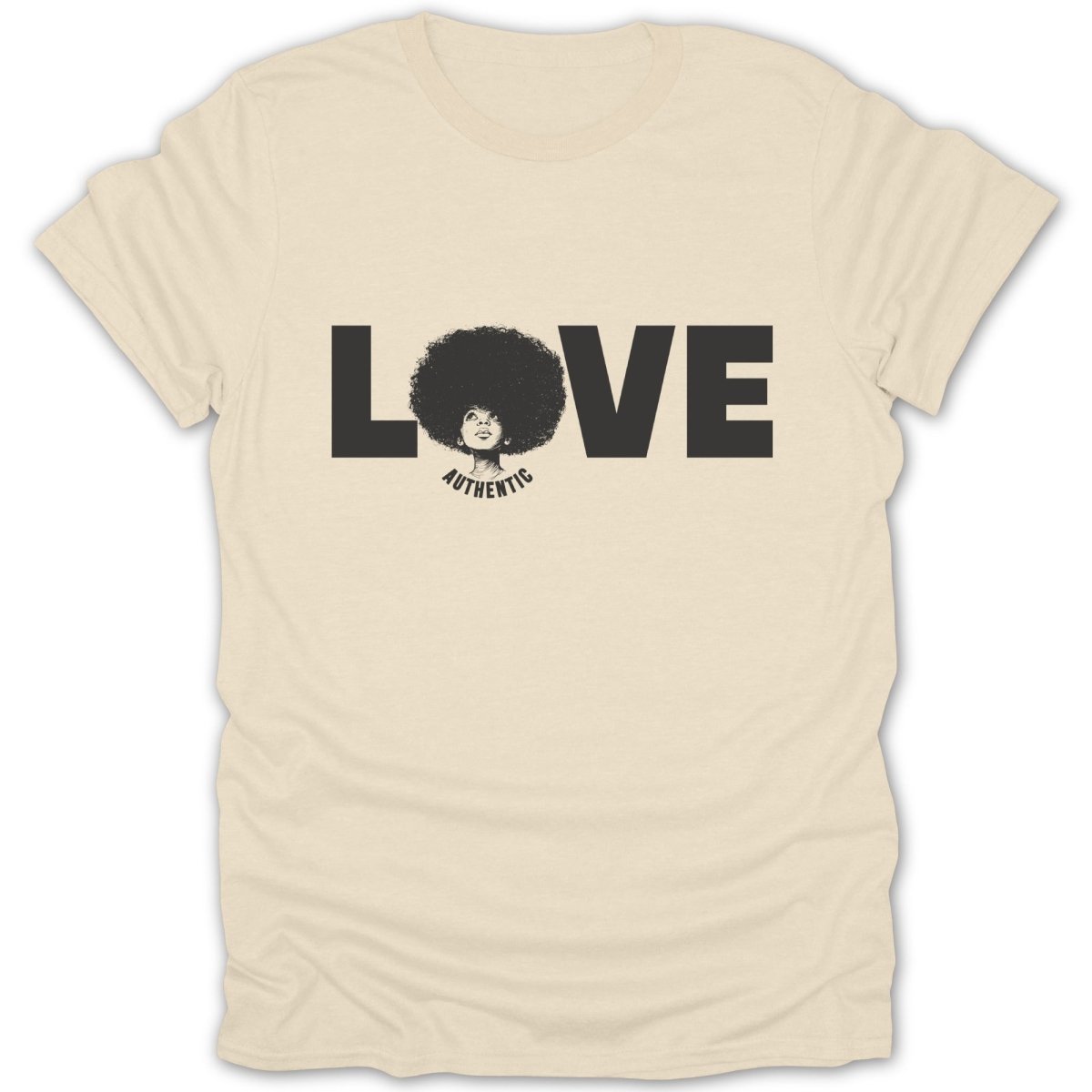 Authentic Love Afro Girl Tee - Zion Threadz