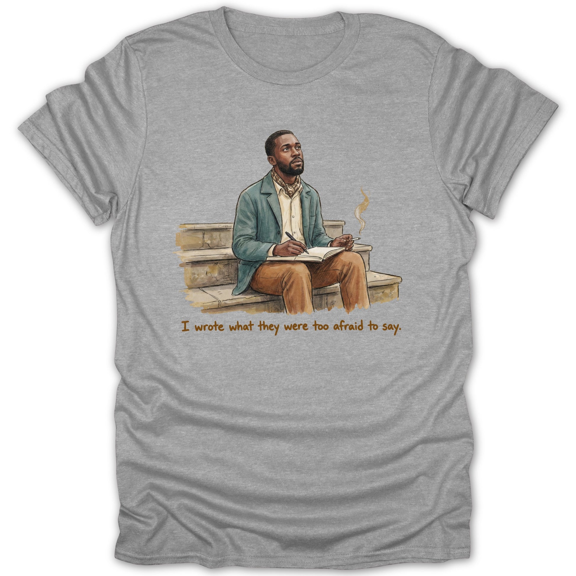 Inspirational Writer Sitting on Steps T-shirt