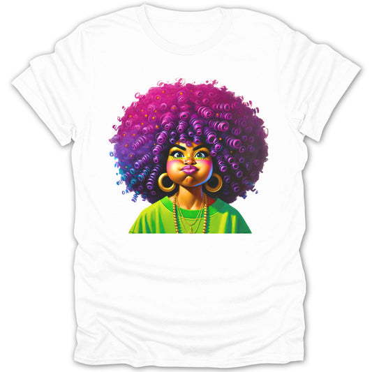 Colorful Afro Woman Graphic Tee Shirt product type