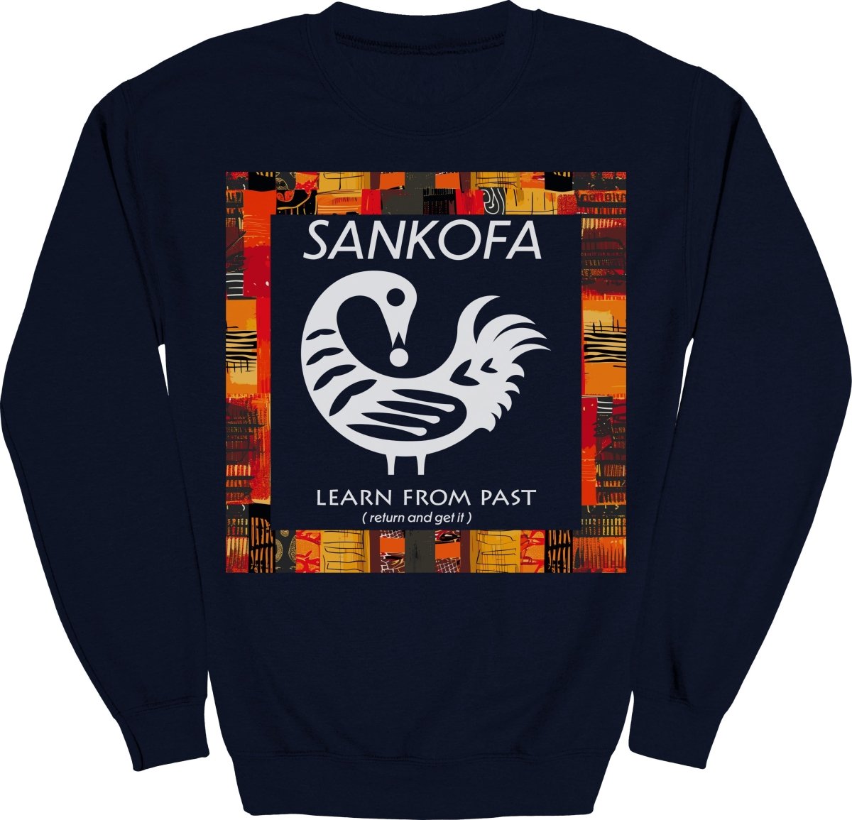 Adinkra Sankofa Color Pattern Sweatshirt - Zion Threadz