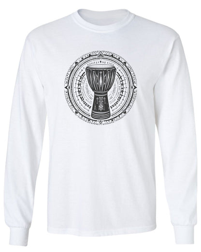 Djembe Drum Art Long Sleeve Tee - Zion Threadz