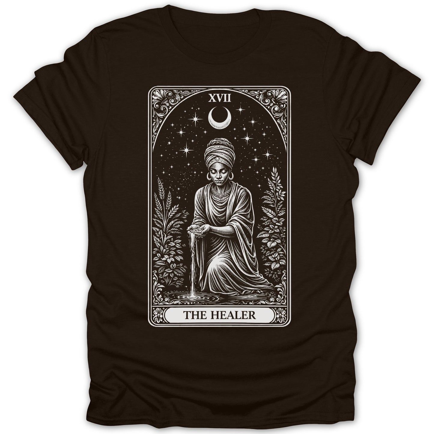 Mystical The Healer Tarot Card Design T-shirt