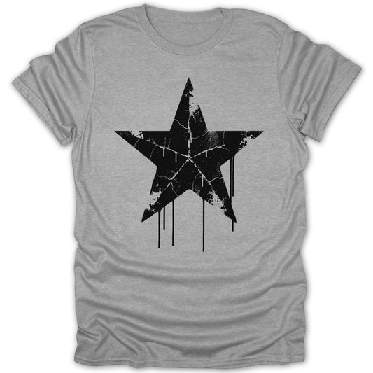 Black Star Grunge Tee - Zion Threadz
