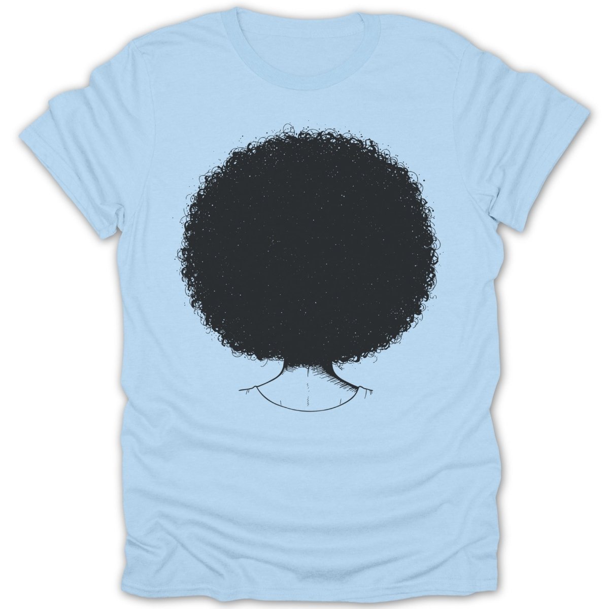 Artistic Afro Girl Back Portrait Tee - Zion Threadz