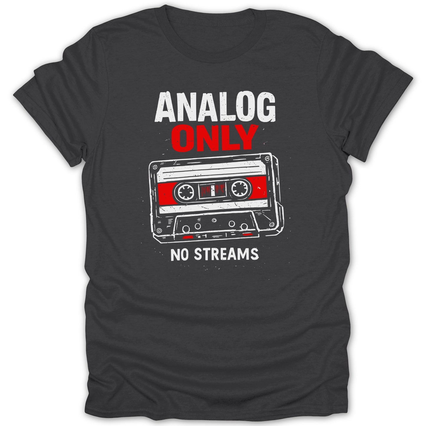 Analog Only No Streams Cassette Graphic T-Shirt