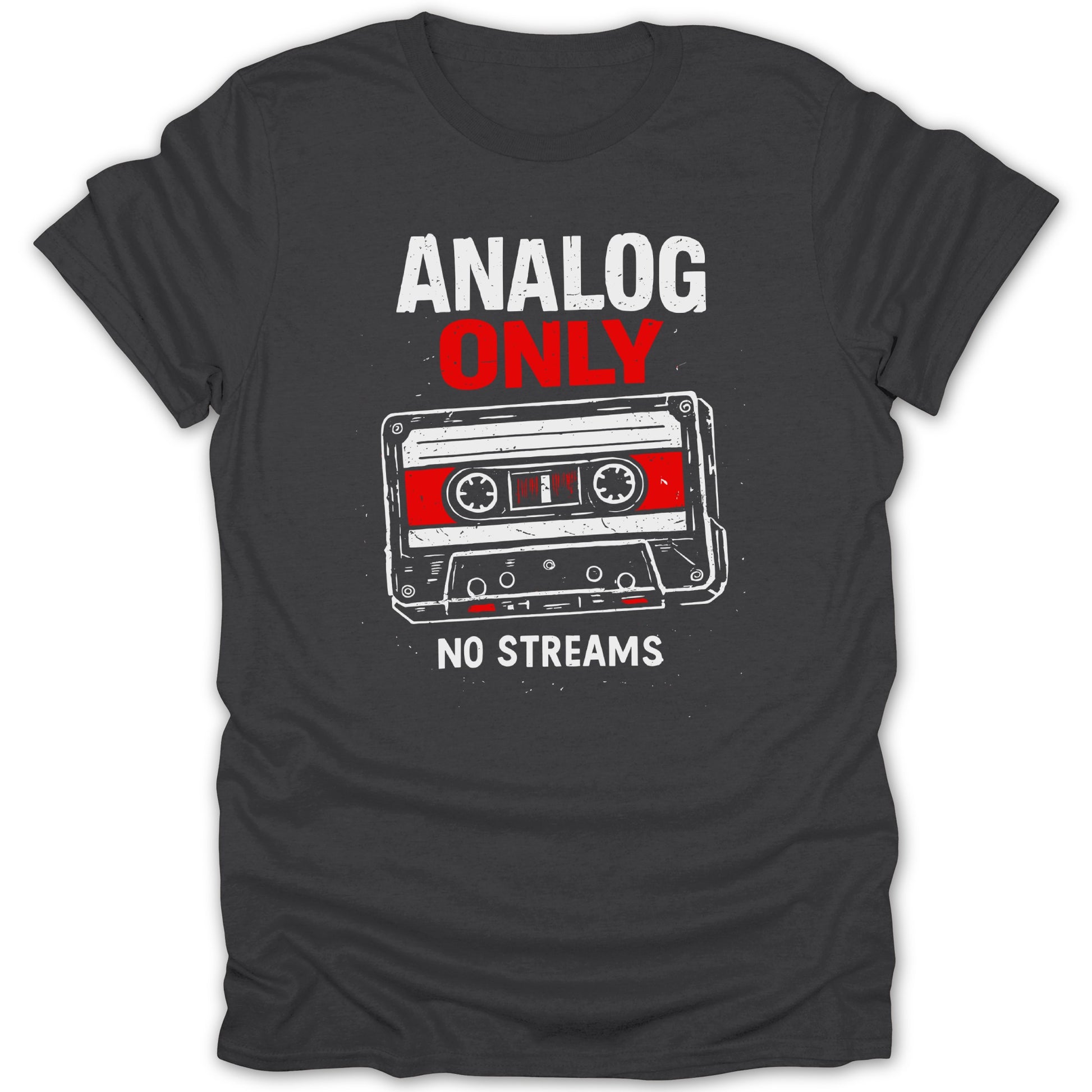 Analog Only No Streams Cassette Graphic T-Shirt