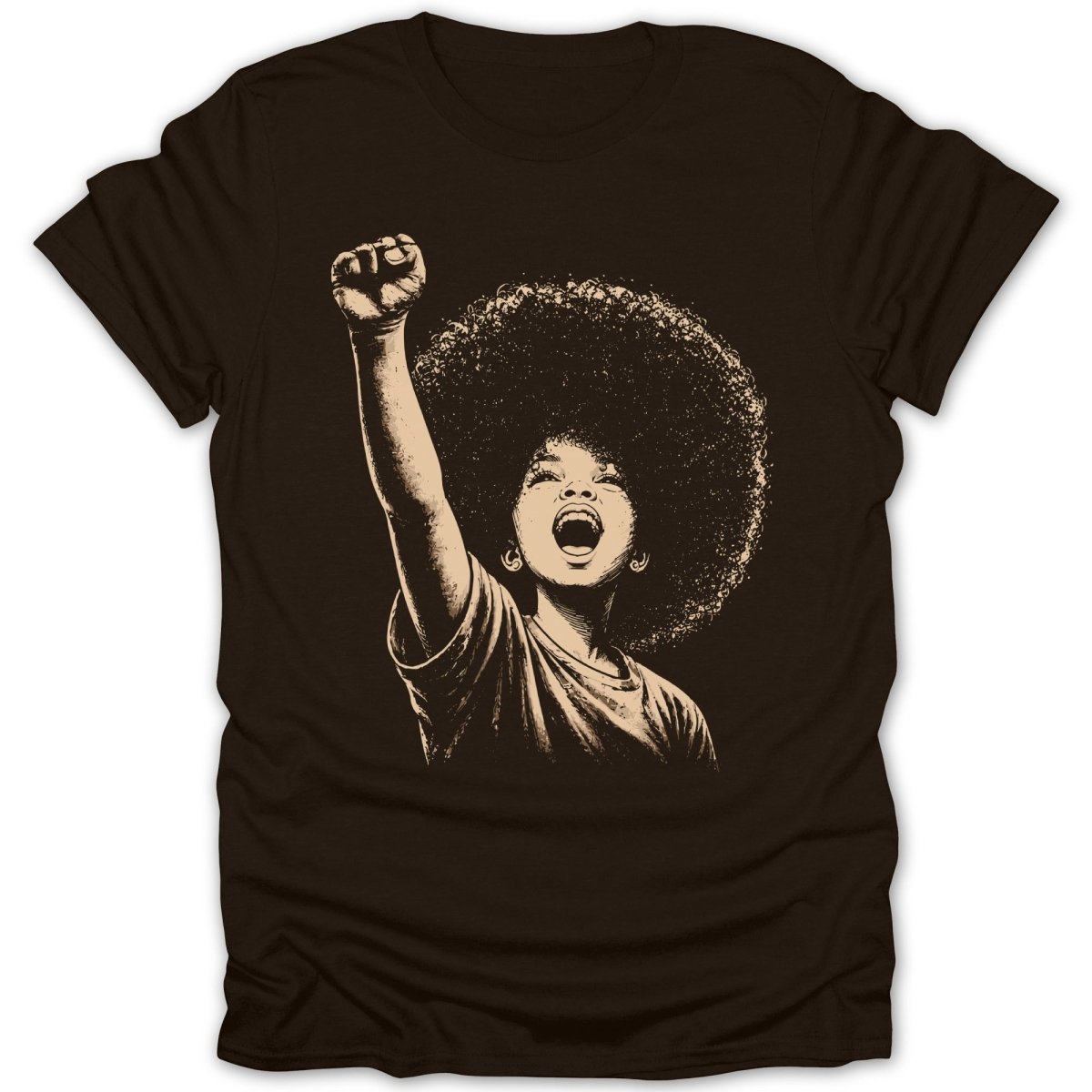 Afro Girl Fist W Tee - Zion Threadz