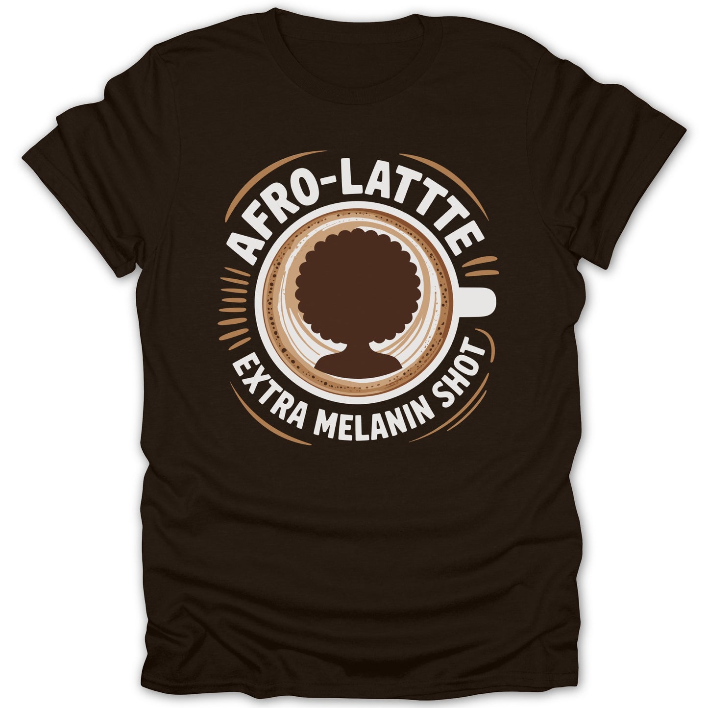 Afro-Latte Extra Melanin Shot Graphic T-Shirt product type