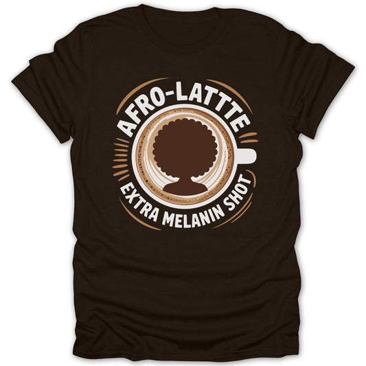 Afro-Latte Extra Melanin Shot Graphic T-Shirt product type
