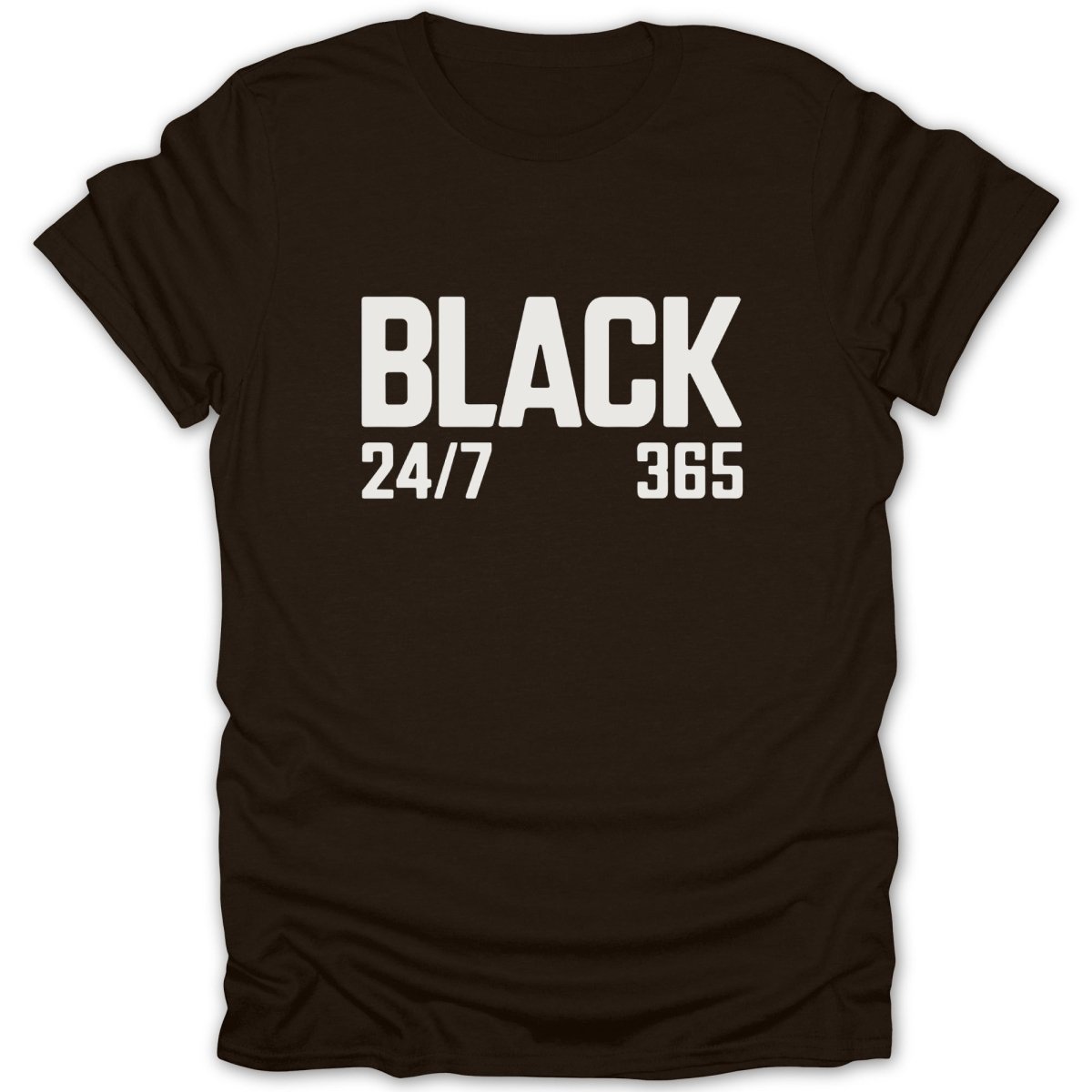 Black 24/7 365 Tee - Zion Threadz