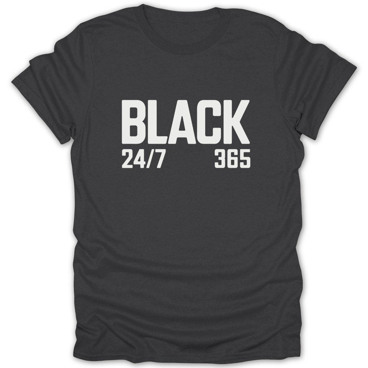 Black 24/7 365 Tee - Zion Threadz