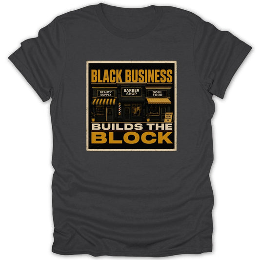 Black Business Builds The Block graphic with storefronts.