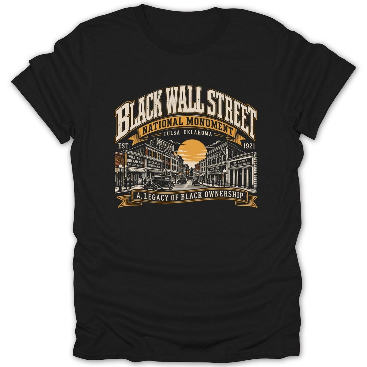 Black Wall Street National Monument Tulsa Oklahoma, a legacy of black ownership.