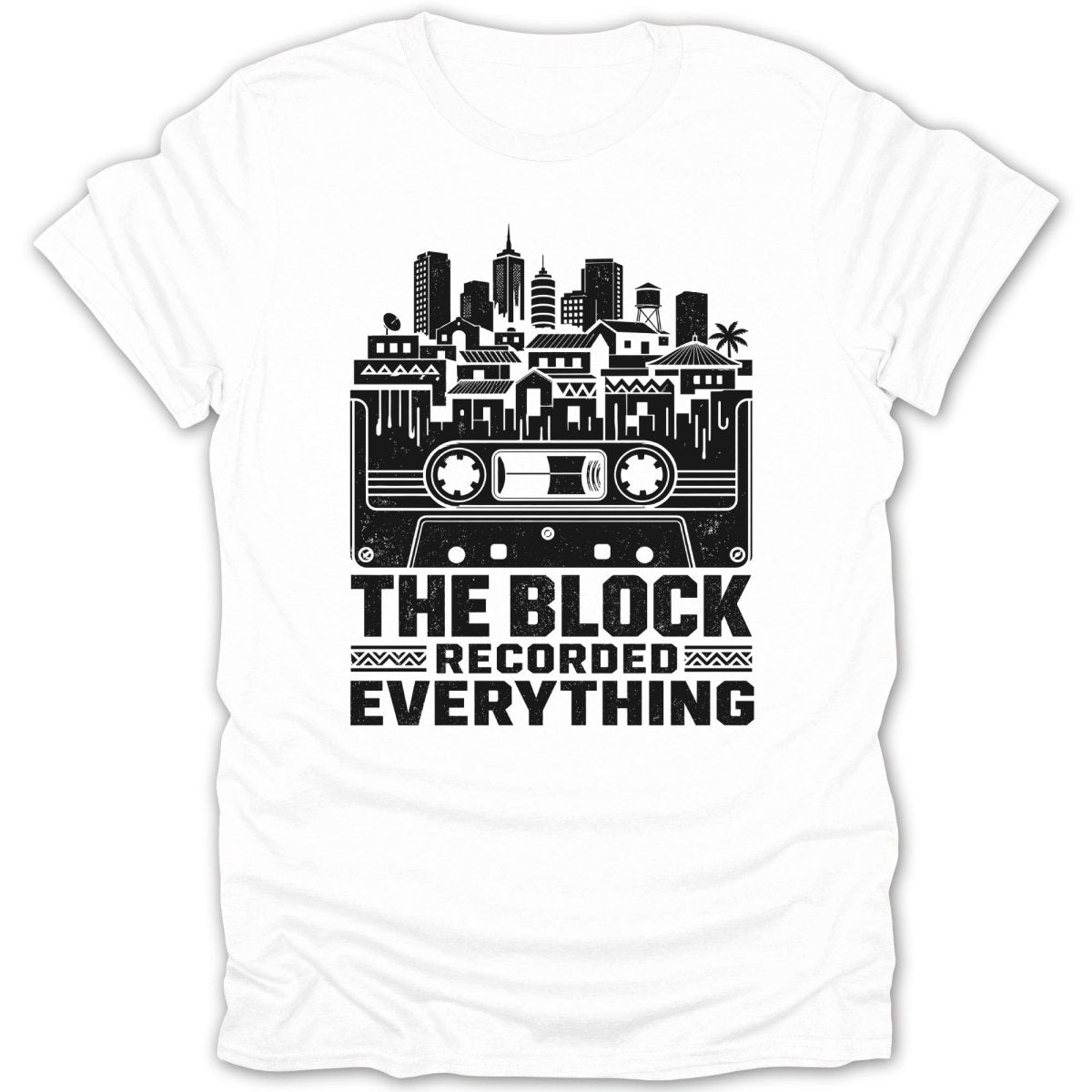 White t-shirt with black