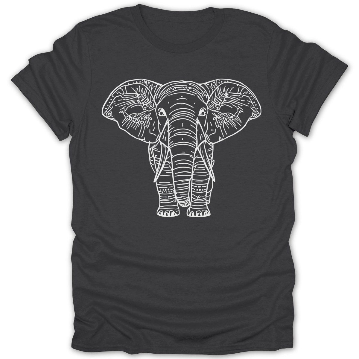Elegant Elephant Line Art Tee - Zion Threadz