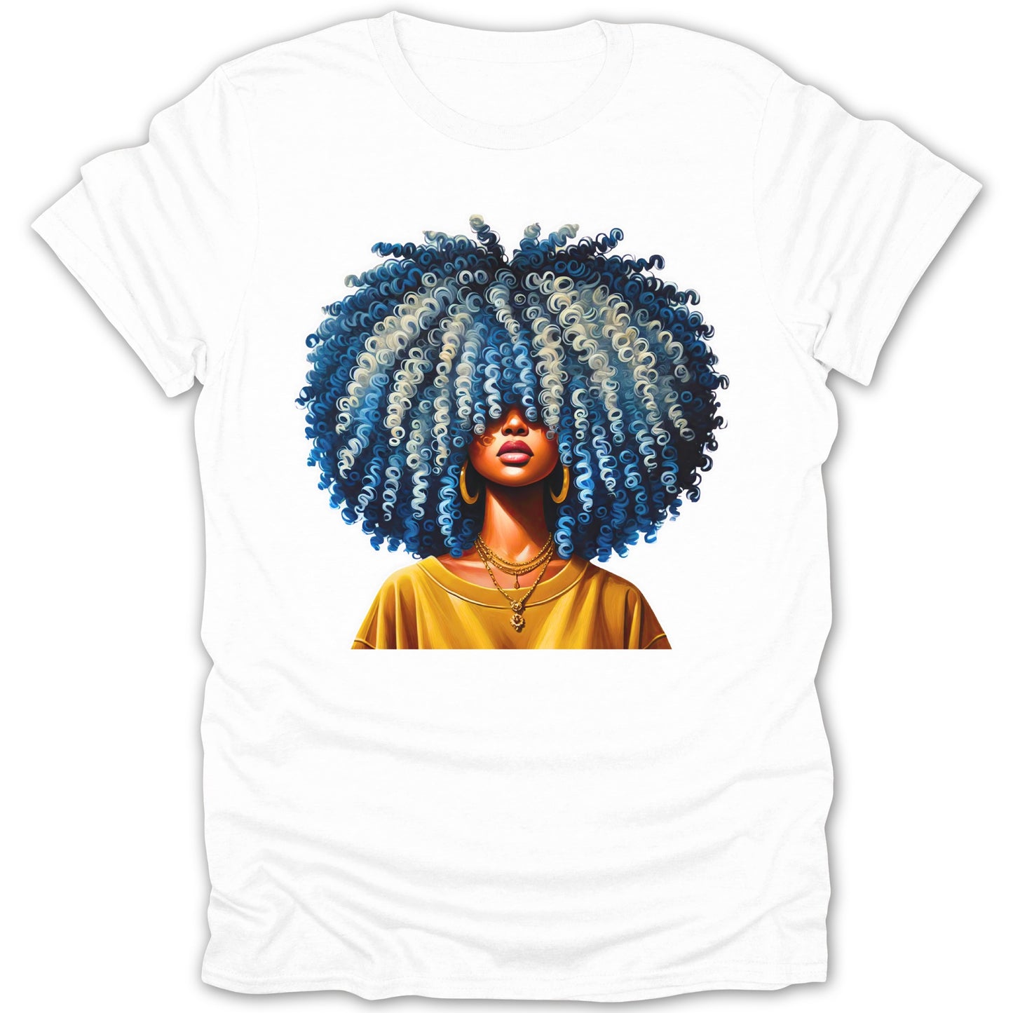 Artistic Curly Afro Graphic Tee shirt product type