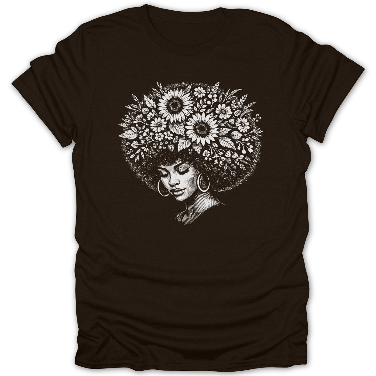 Afro Girl Bloom Tee - Zion Threadz