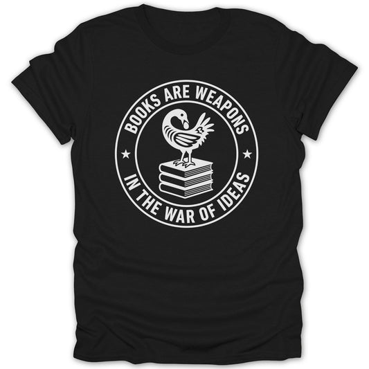 Books Are Weapons Badge Tee