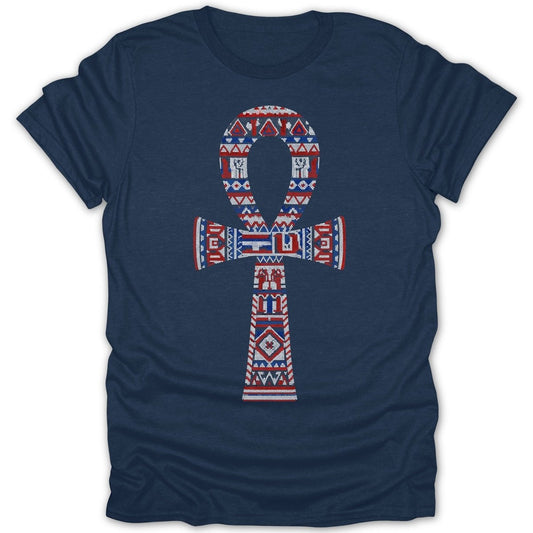 Geometric Ankh Bead Pattern Tee - Zion Threadz