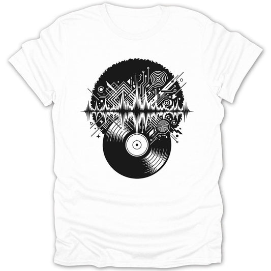 Vinyl Record Afro Fusion Design Tee - Zion Threadz
